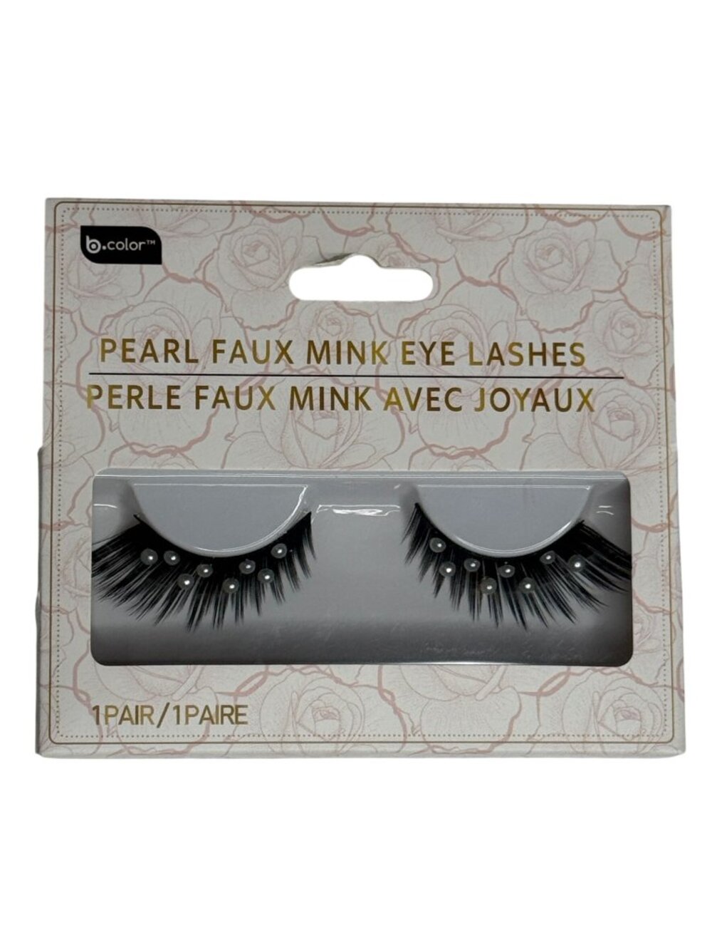 b.color Faux Mink Lashes Wispy Glam Pearl Accent New
